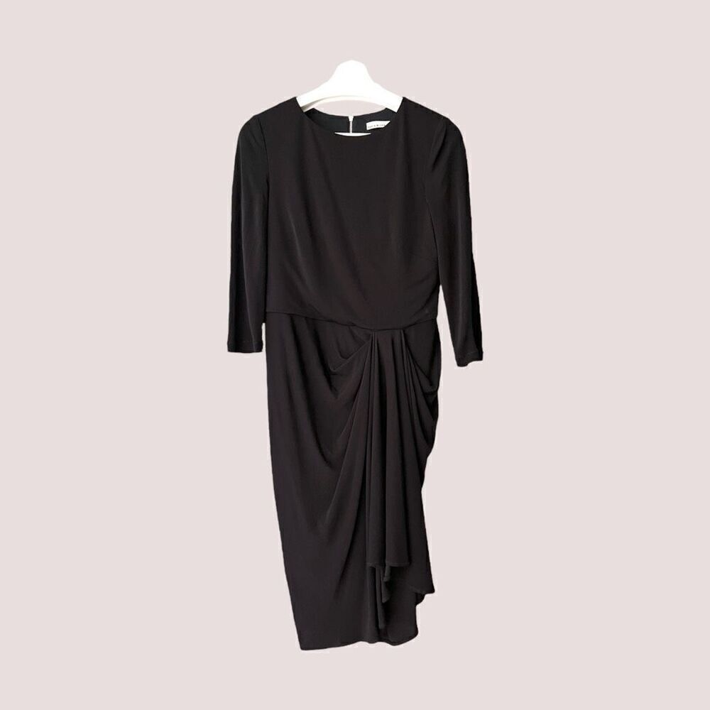 KAREN MILLEN EUC Jersey drape midi in Black Size 10